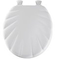 Chesterfield Leather 22EC-000 White Round Closed Front Toilet Seat CH2630728